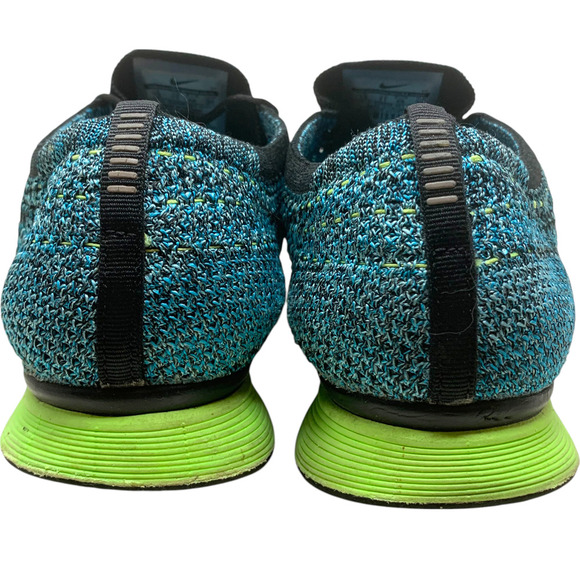 Nike Blue Lagoon Flyknit Racing Running Athletic Shoes Men's Sz 12 526628-401 - Picture 9 of 10